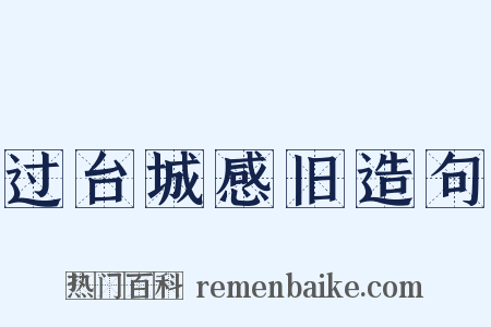 过台城感旧造句是什么意思的图片